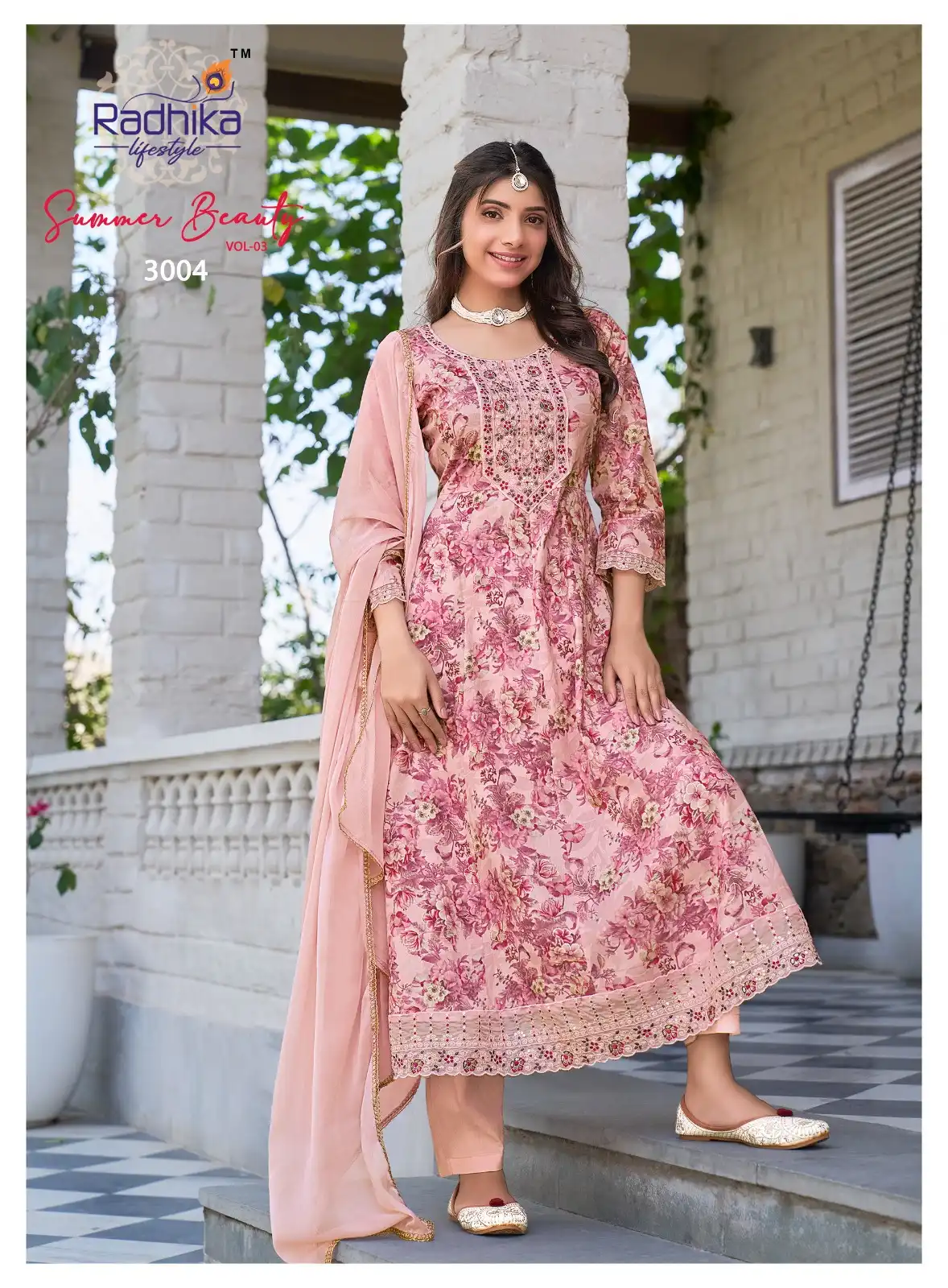 Radhika Lifestyle Summer Vol 3 Heavy Anarkali Gown Cotton Collection - Image 12