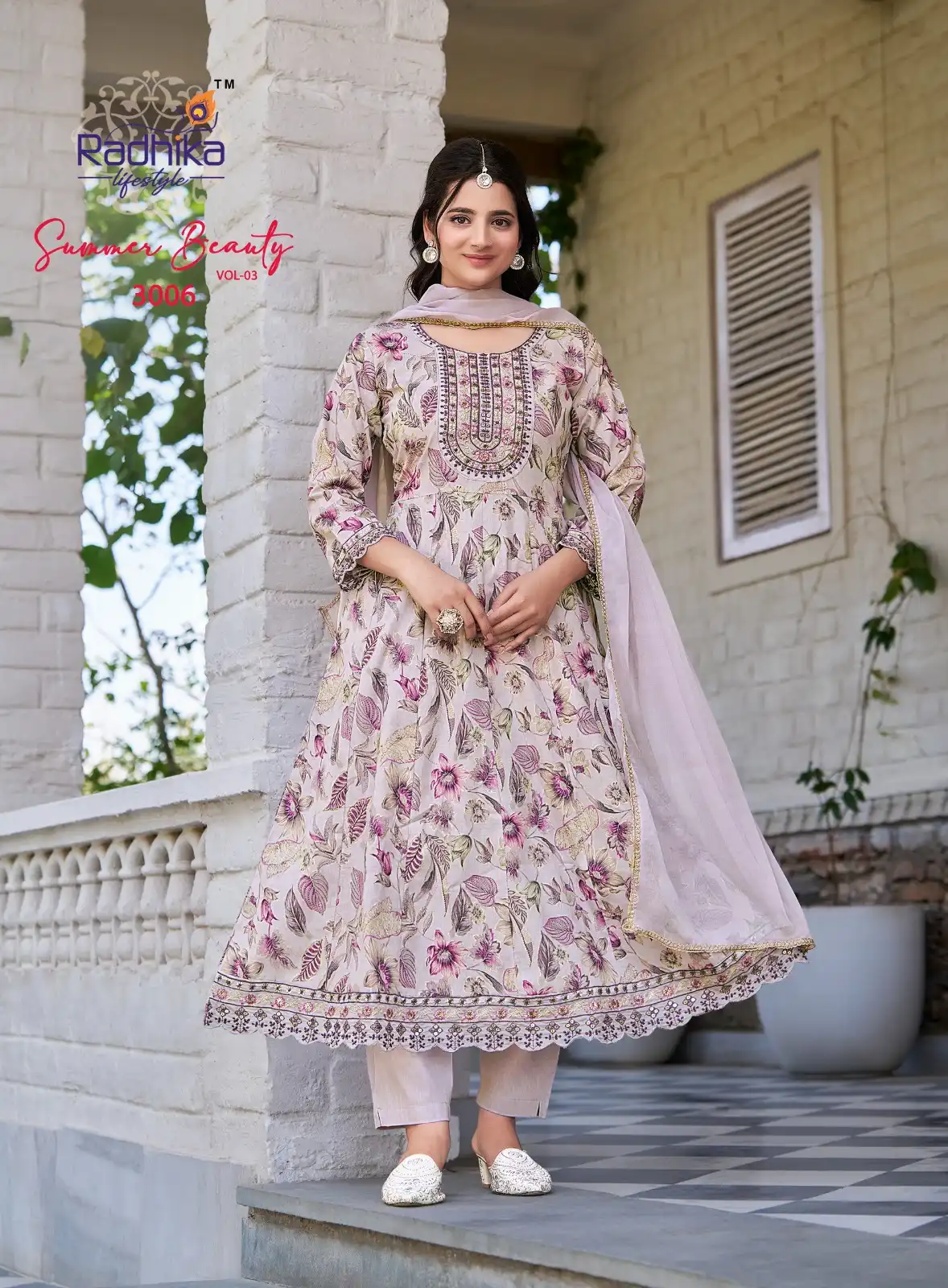 Radhika Lifestyle Summer Vol 3 Heavy Anarkali Gown Cotton Collection - Image 13