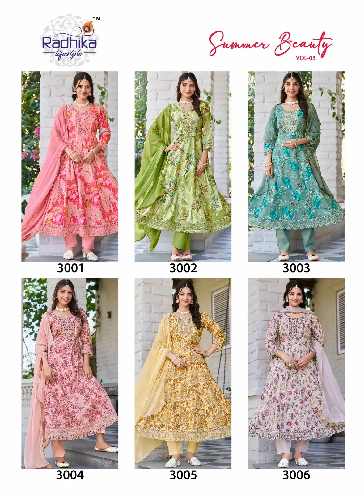 Radhika Lifestyle Summer Vol 3 Heavy Anarkali Gown Cotton Collection - Image 14