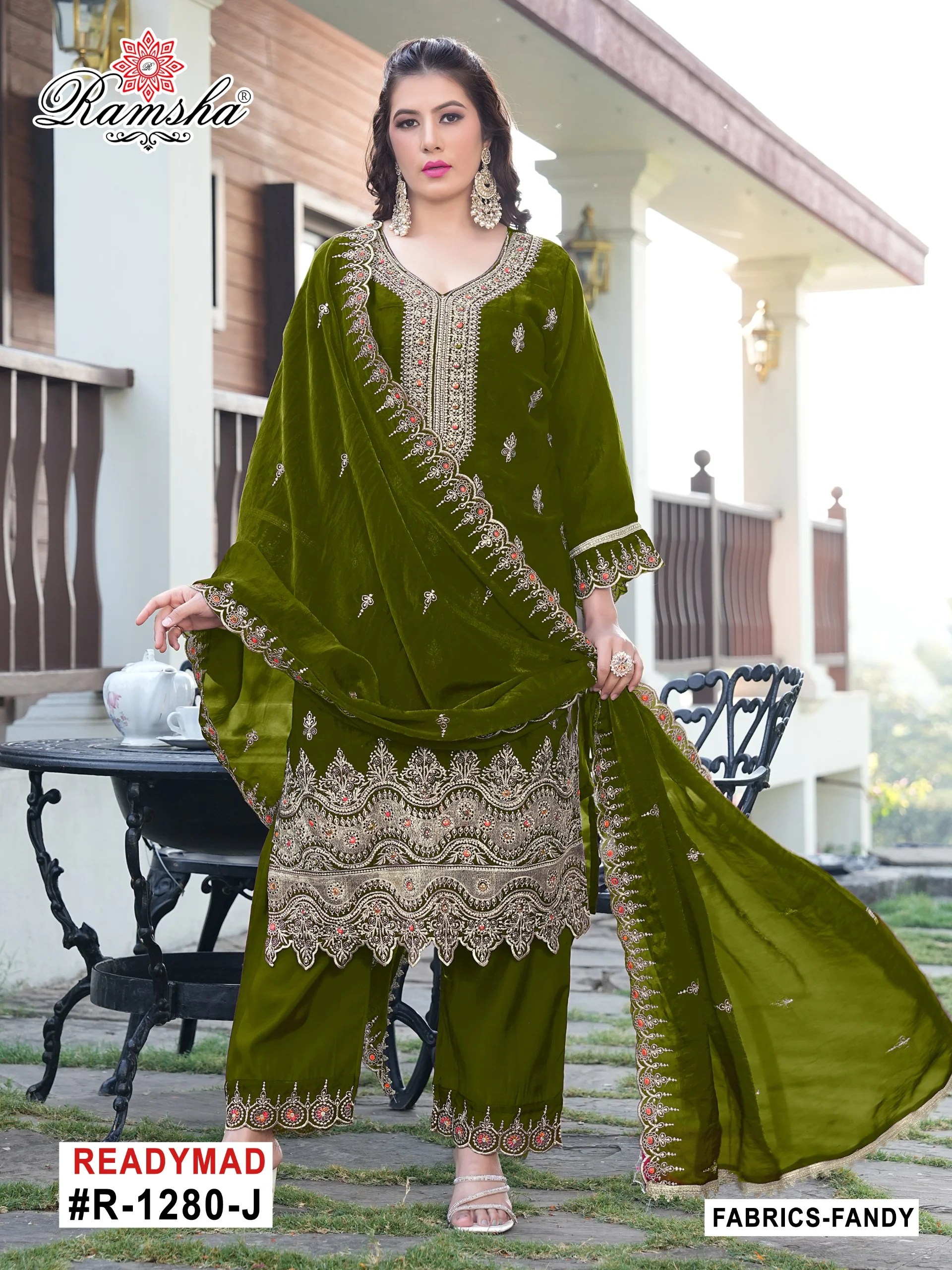 Ramsha R-1280 NX Readymade Fandy Salwar Suit Catalog - Image 3