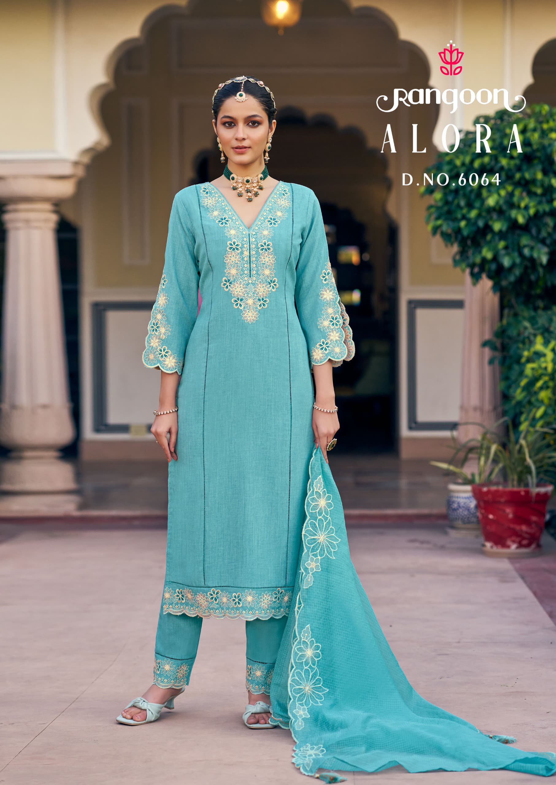Rangoon Alora Cotton Fancy Lace Salwar Suit Wholesale Collection