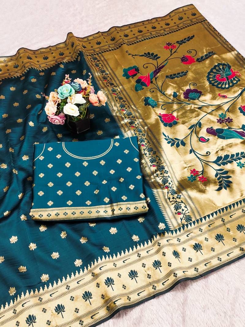 Risha 533 Silk Woven Paithani Fancy Saree Wholesale Collection