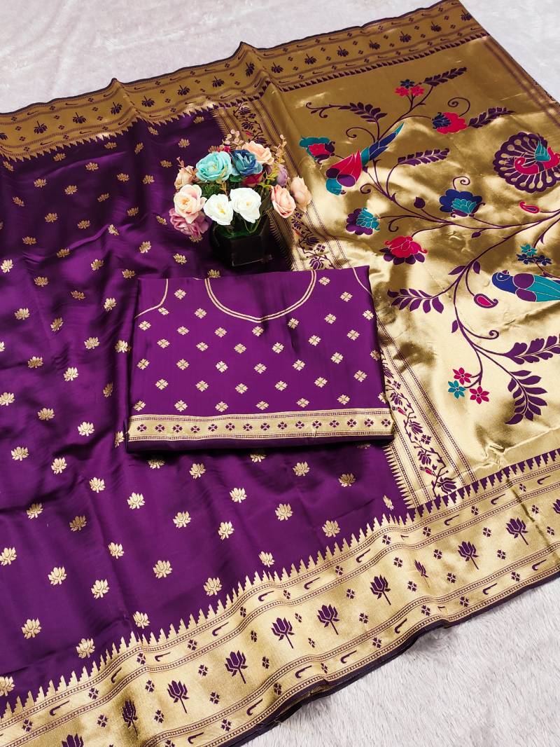 Risha 533 Silk Woven Paithani Fancy Saree Wholesale Collection - Image 3