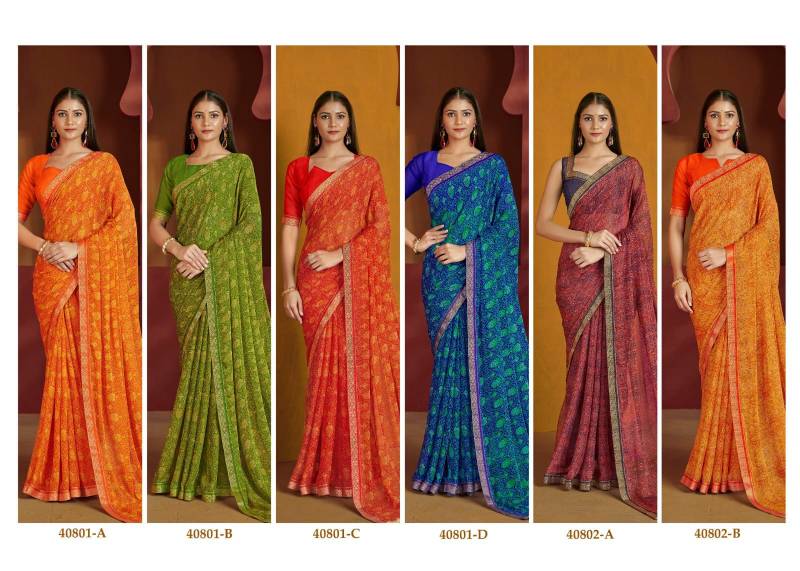 Ruchi Simayaa 32 Chiffon Wholesale Printed Fancy Saree Collection - Image 13