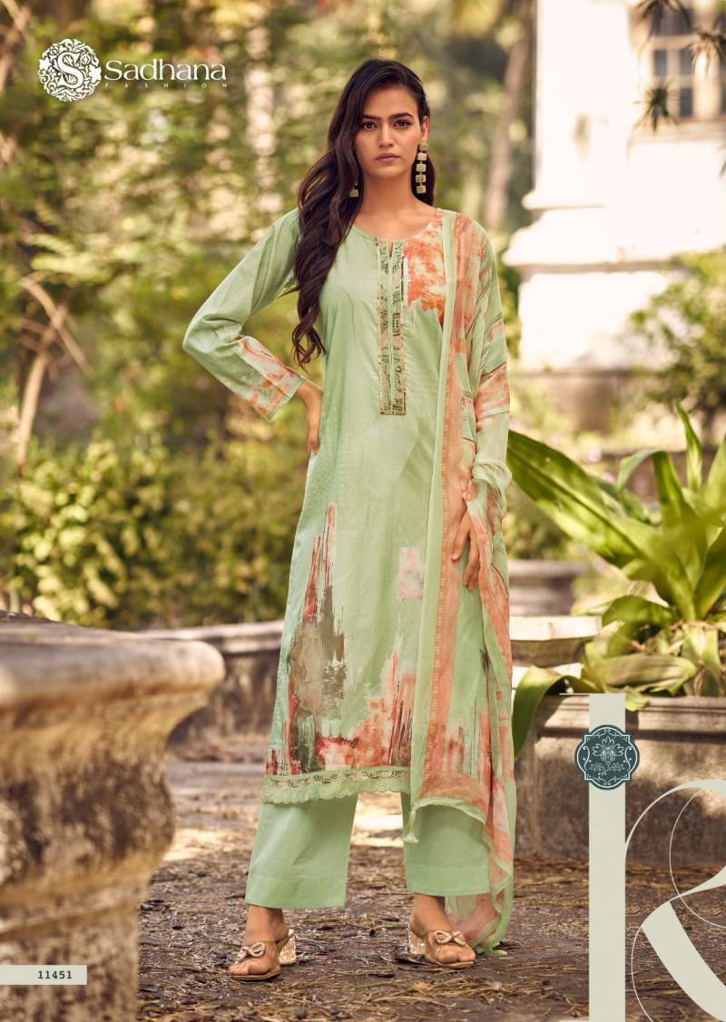 Sadhana Arnisa Lawn Cotton Sets Wholesale Salwar Suit Collection - Image 4