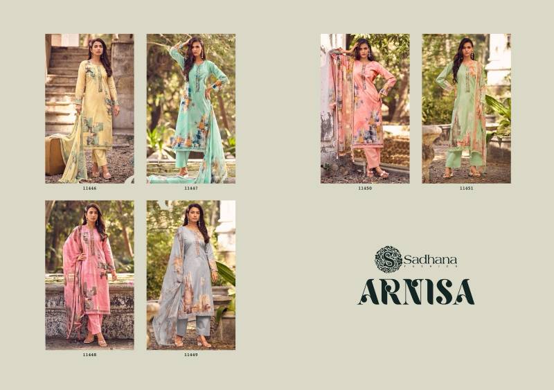 Sadhana Arnisa Lawn Cotton Sets Wholesale Salwar Suit Collection - Image 7