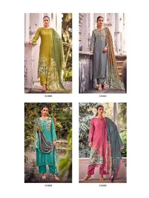 Sadhana Fashion Larisa Pure Muslin Silk Embroidered Salwar Suit Collection - Image 27