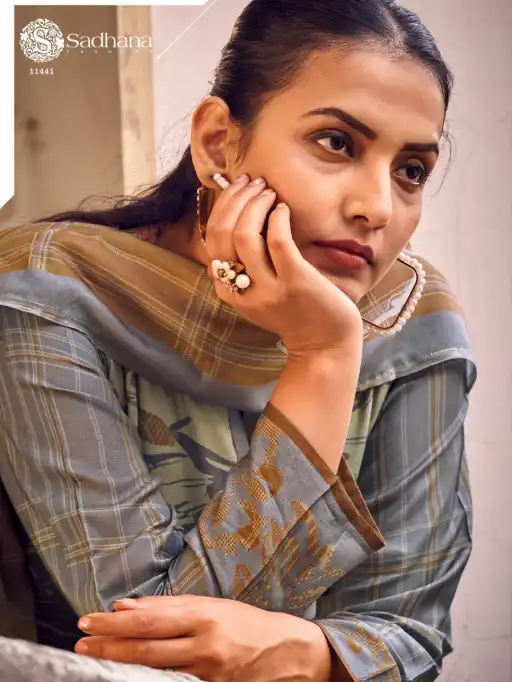 Sadhana Fashion Larisa Pure Muslin Silk Embroidered Salwar Suit Collection - Image 9