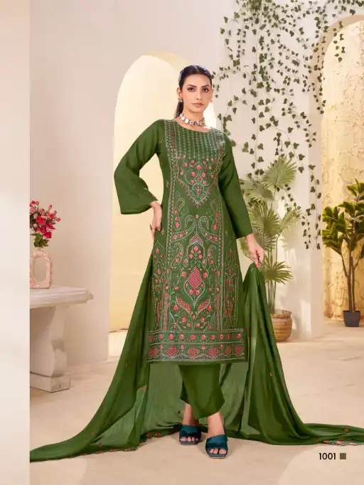 Saffron Kainat-2 Viscose Muslin Embroidered Salwar Suit Catalog - Image 2