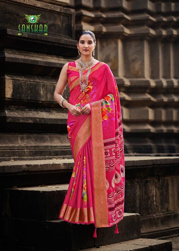 Sanskar Bunai Ki Kahani Dola Printed Saree Wholesale Collection