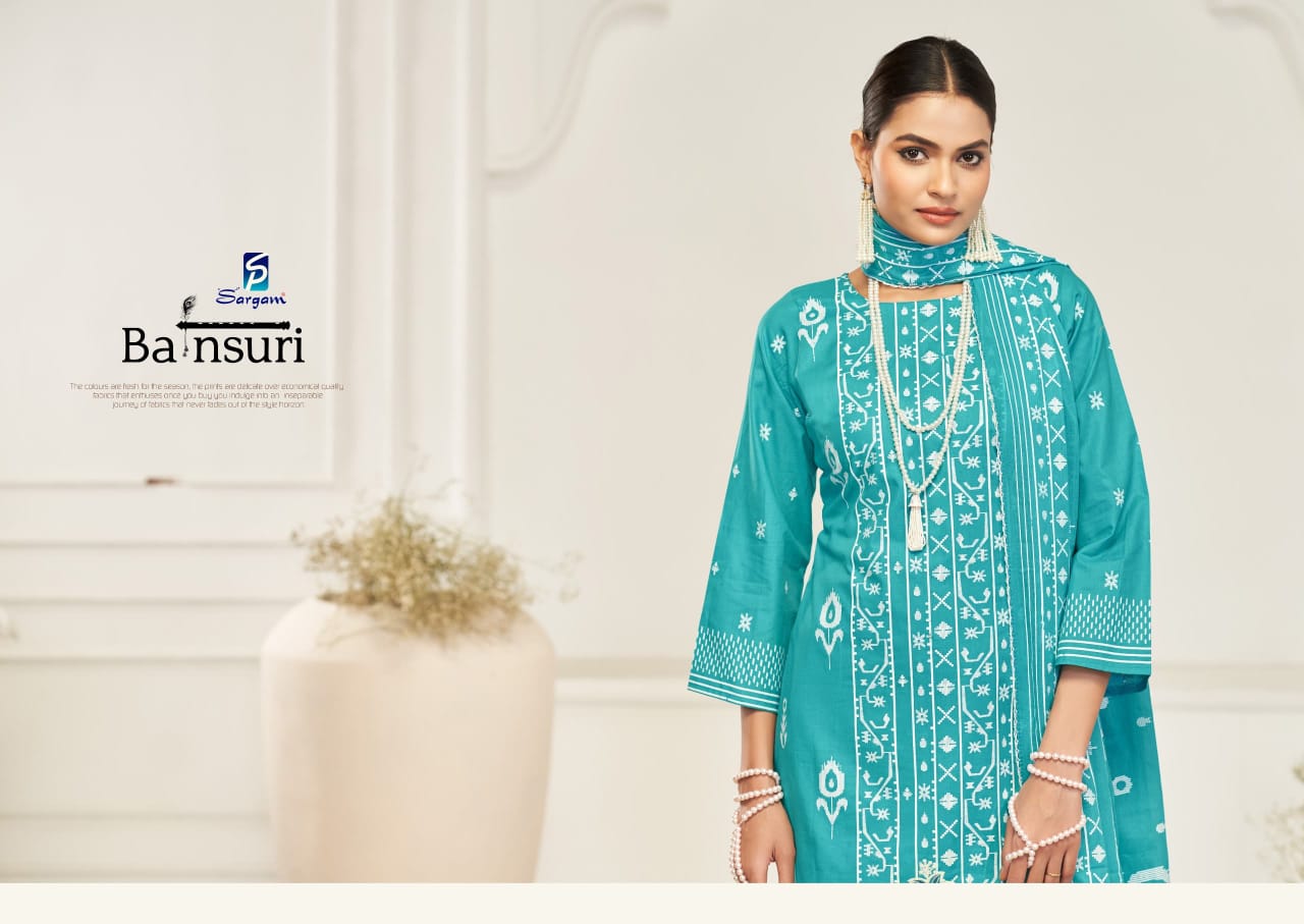 Sargam Bansuri Pure Cotton Print Salwar Suits Wholesale Collection - Image 2