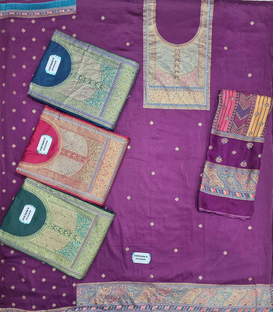 Sargam Henny Pure Jam Prints with Handwork Salwar Suit Collection - Image 7