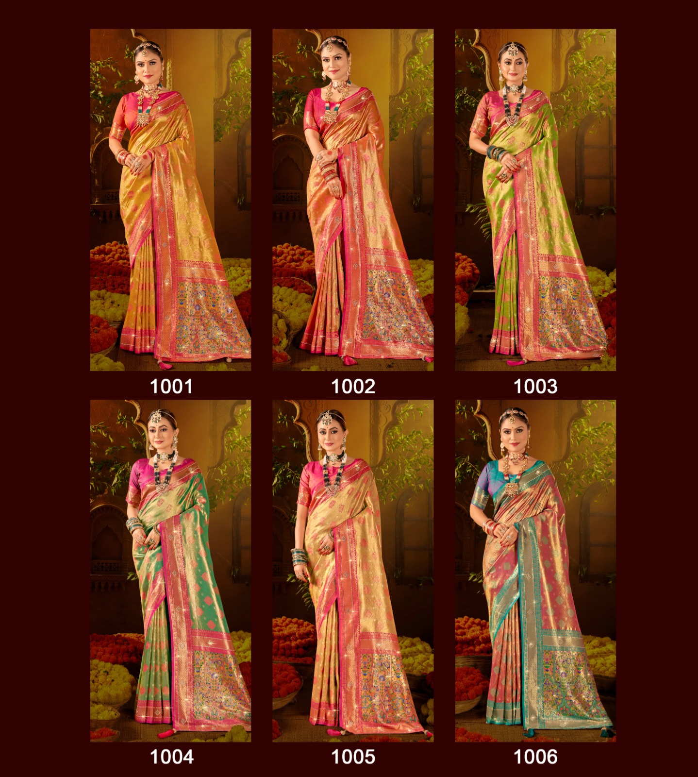 Saroj Saree Sanskar Silk Saroski Soft Satin Tissue Paithani Sarees Collection - Image 7