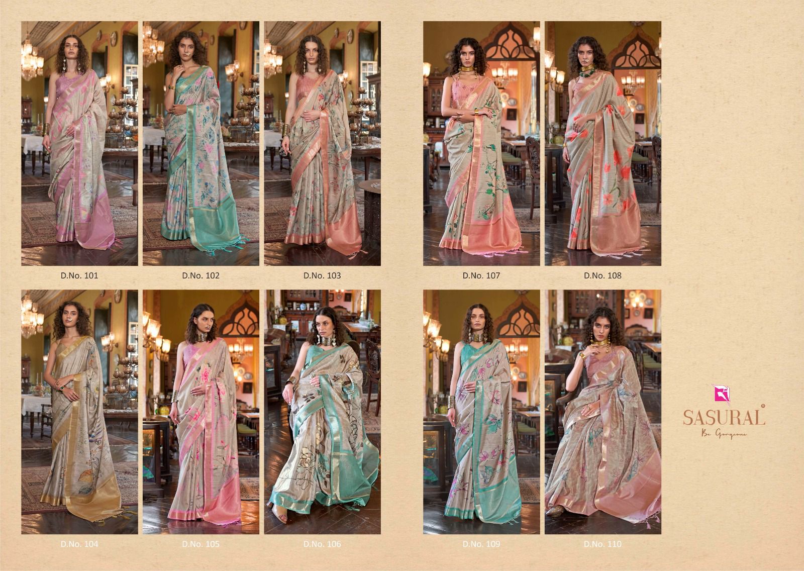 Sasural Story 101-110 Soft Banarasi Saree Wholesale Catalog - Image 14