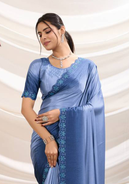 Sethnic Veyora Ombre Dyed Crepe with Stone Sarees Wholesale Collection