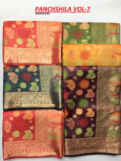 Shakunt Weaves Panchshila All Volume Shakunt Weaves Organza Saree Catalog