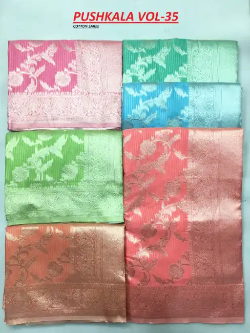 Shakunt Weaves Pushkala Cotton Fancy Sarees Wholesale Collection - Image 8