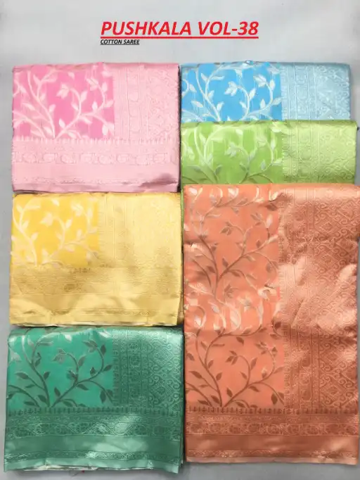 Shakunt Weaves Pushkala Cotton Fancy Sarees Wholesale Collection - Image 4