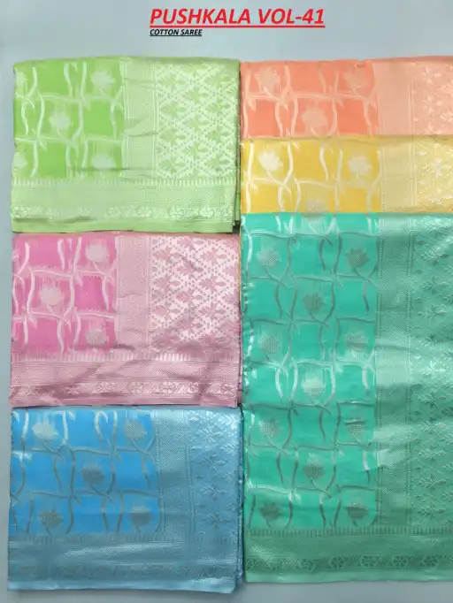 Shakunt Weaves Pushkala Cotton Fancy Sarees Wholesale Collection - Image 5