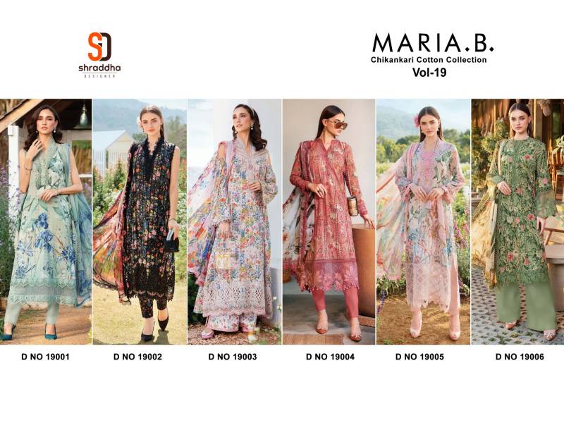 Shraddha Maria B Chikankari Vol 19 Cotton Pakistani Suit Wholesale Collection - Image 8