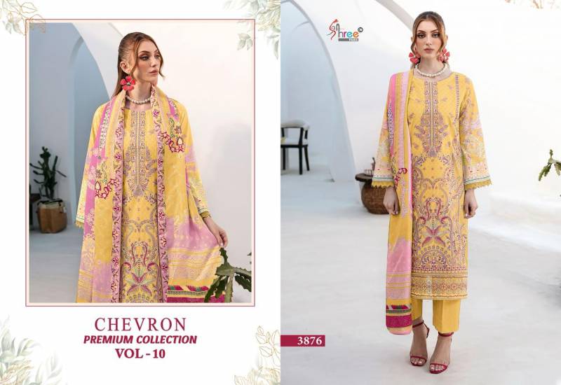 Shree Chevron Premium Collection Vol 10 Pakistani Suits Wholesale Catalog - Image 8