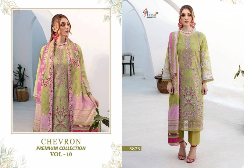 Shree Chevron Premium Collection Vol 10 Pakistani Suits Wholesale Catalog - Image 2