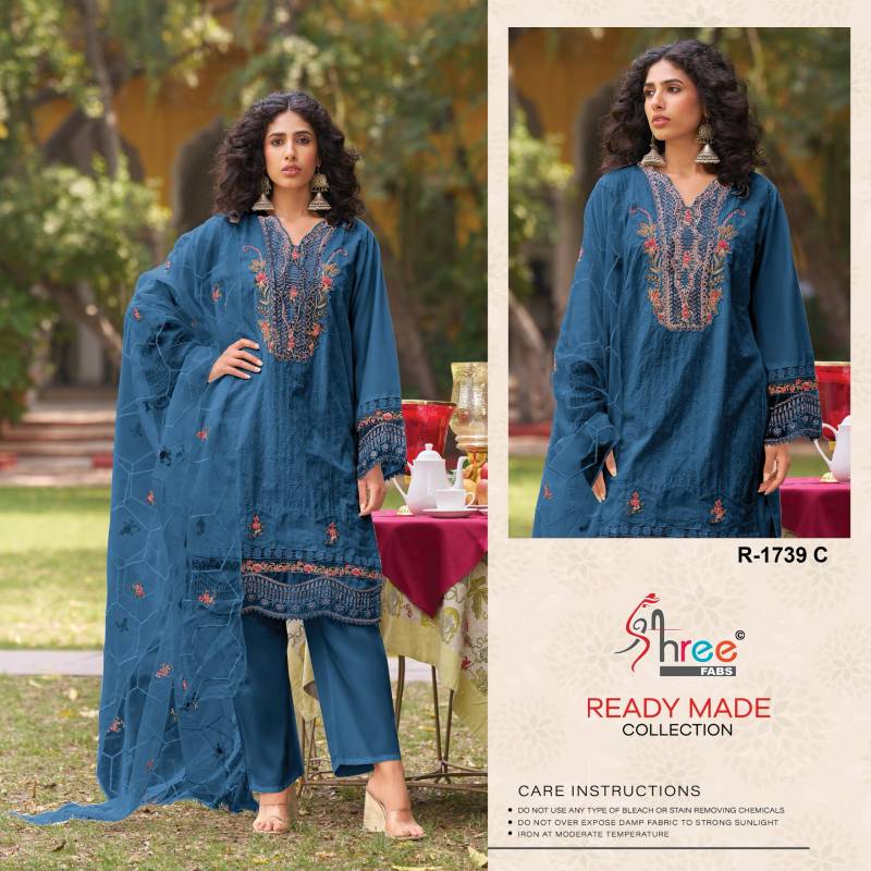 Shree R 1739 Cotton Ready Made Readymade Pakistani Suits Wholesale Catalog - Image 4