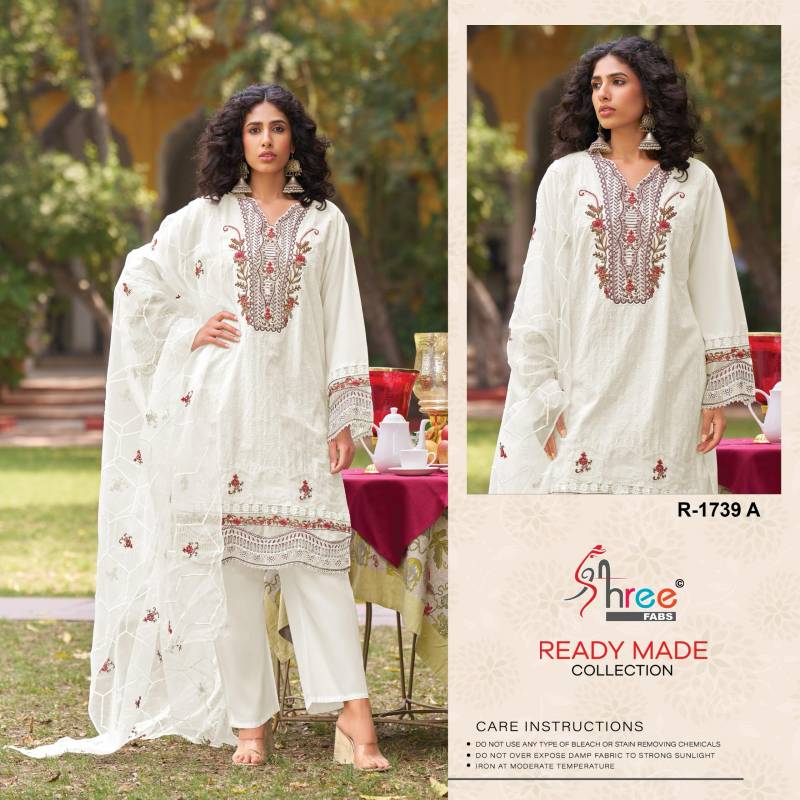 Shree R 1739 Cotton Ready Made Readymade Pakistani Suits Wholesale Catalog - Image 3
