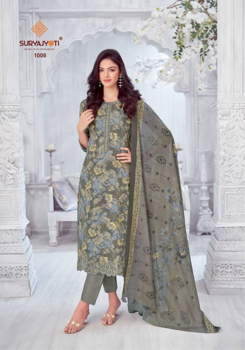 Suryajyoti Kiran Vol 1 Lawn Foil Printed Salwar Suit Wholesale Catalog