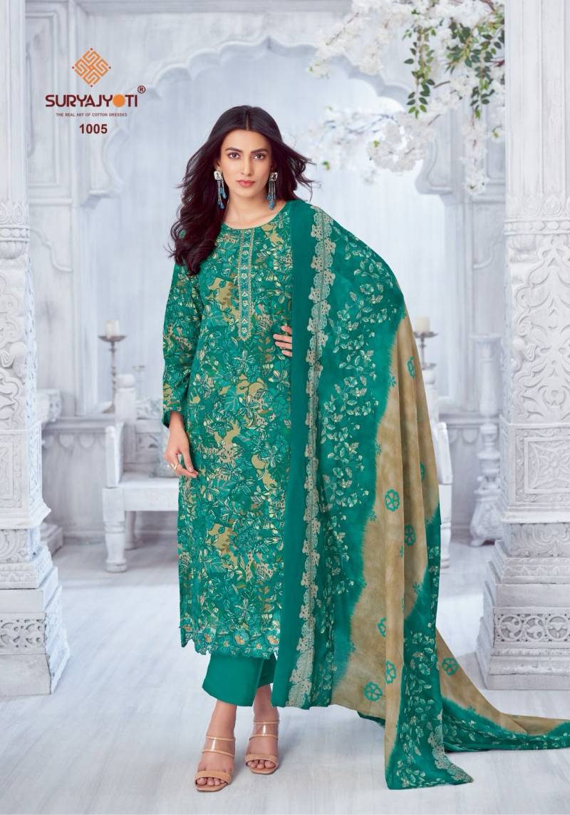 Suryajyoti Kiran Vol 1 Lawn Foil Printed Salwar Suit Wholesale Catalog - Image 6