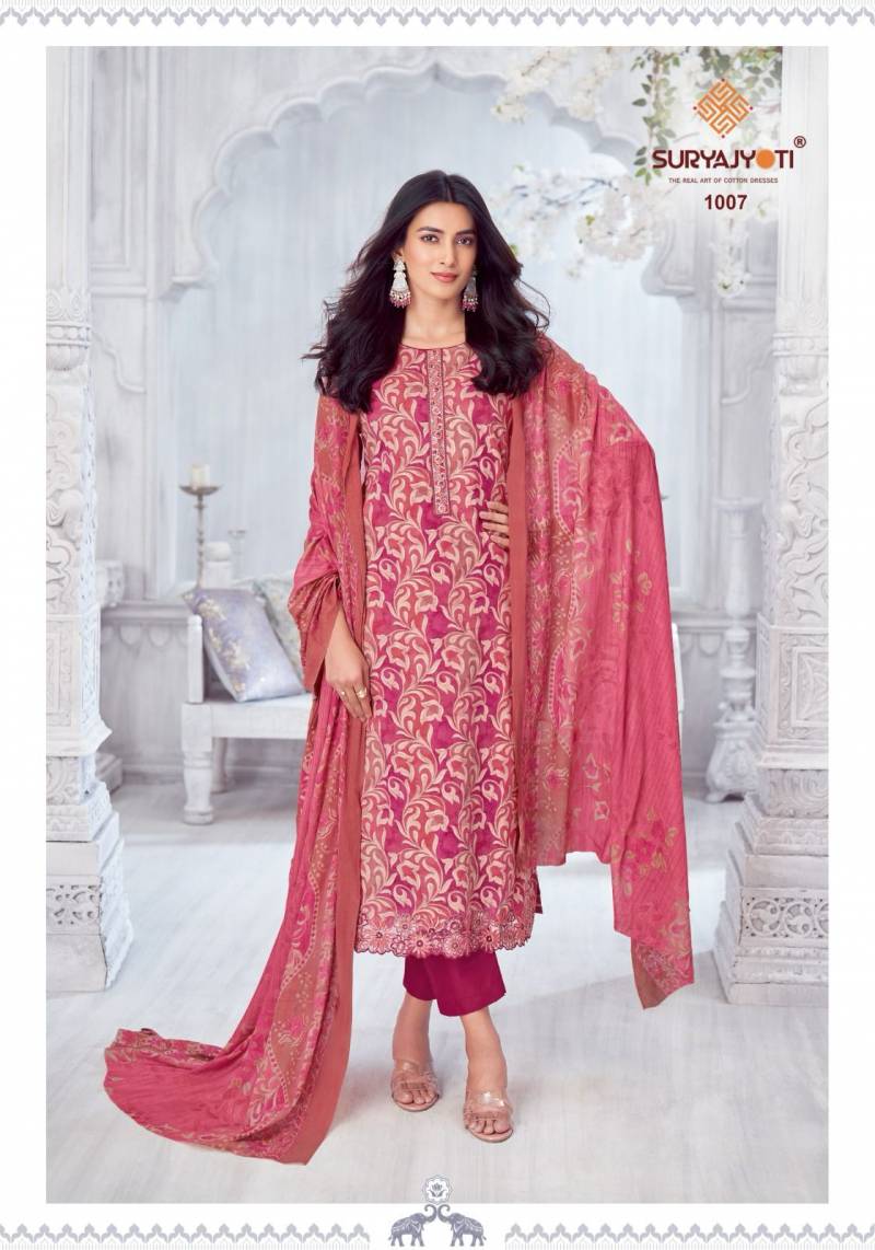 Suryajyoti Kiran Vol 1 Lawn Foil Printed Salwar Suit Wholesale Catalog - Image 7