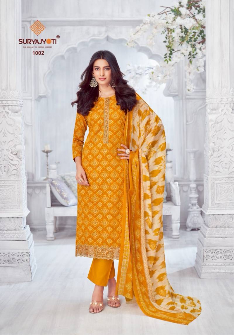 Suryajyoti Kiran Vol 1 Lawn Foil Printed Salwar Suit Wholesale Catalog - Image 2