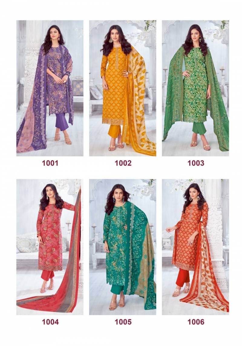 Suryajyoti Kiran Vol 1 Lawn Foil Printed Salwar Suit Wholesale Catalog - Image 10