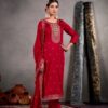 TRIPLE Yatri –Jam Cotton Embroidered Satin Salwar Suit Catalog