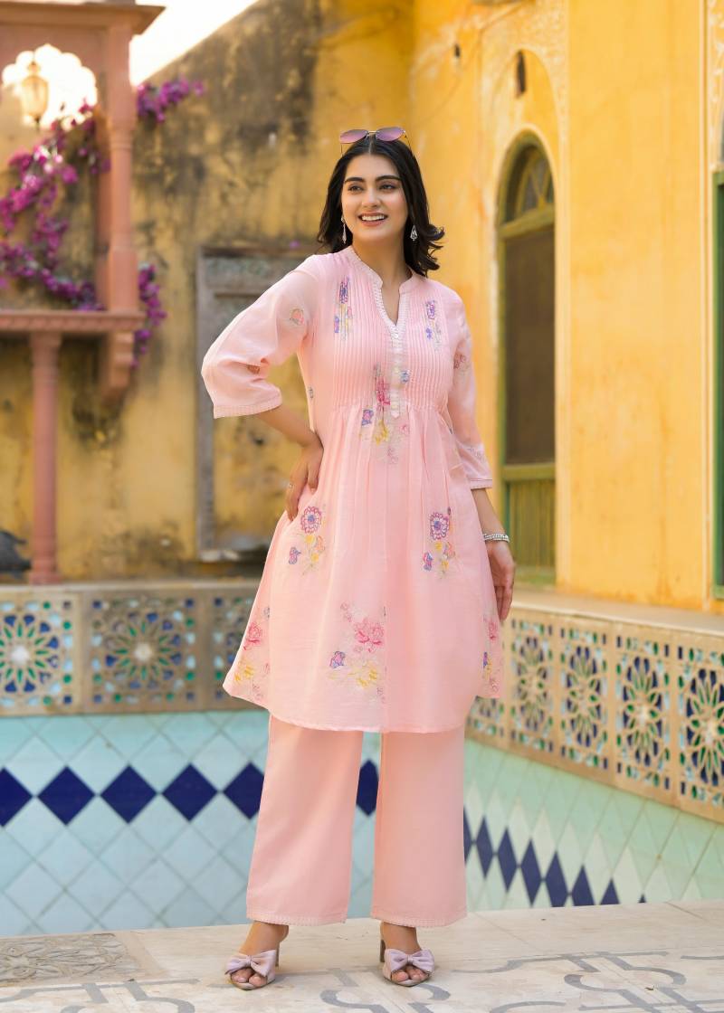 Tanyaa P 228 Mul Wholesale Cotton Handwork Kurti With Bottom Collection