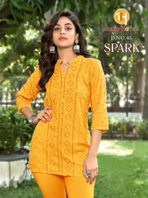 Tunic House Spark Viscose Rayon Short Top Catalog - Image 2