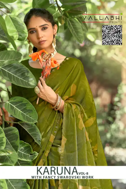 Vallabhi Print Karuna-08 Chiffon Printed Saree Wholesale Collection