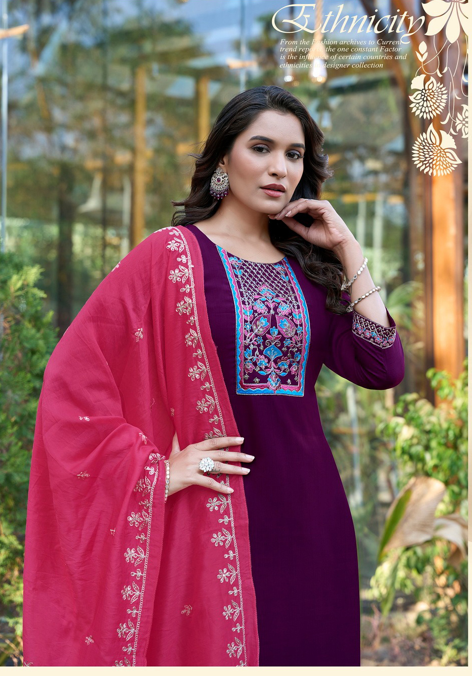 Vanishkan Palak Vol Vetikan Silk Kurti Pant Dupatta Set Straight Kurti Collection