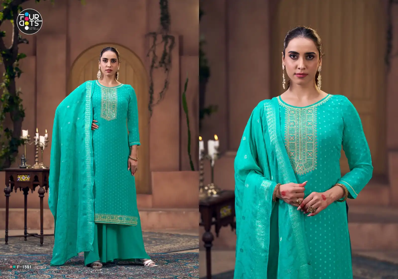 Fourdots Amrapali Vol 2 Designer Organza Designer Salwar Suits Catalog - Image 4