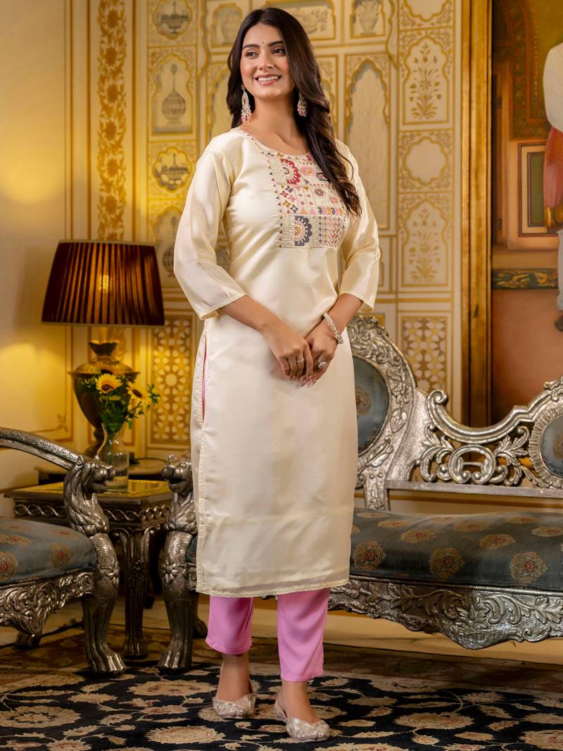 Vardan Vredevogel Venice Silk Readymade Kurti Wholesale Catalog — Wholesale Kurtis, Vardan wholesale from Surat — view 1