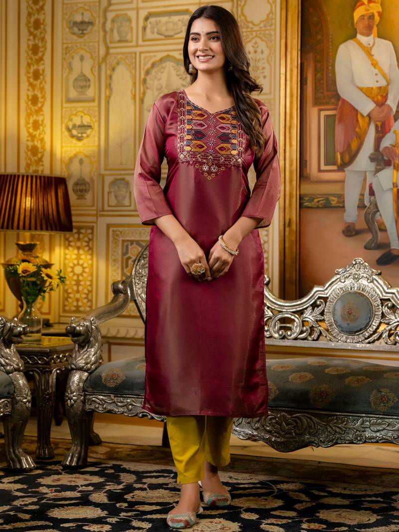 Vardan Vredevogel Venice Silk Readymade Kurti Wholesale Catalog — Wholesale Kurtis, Vardan wholesale from Surat - Gallery Image 4