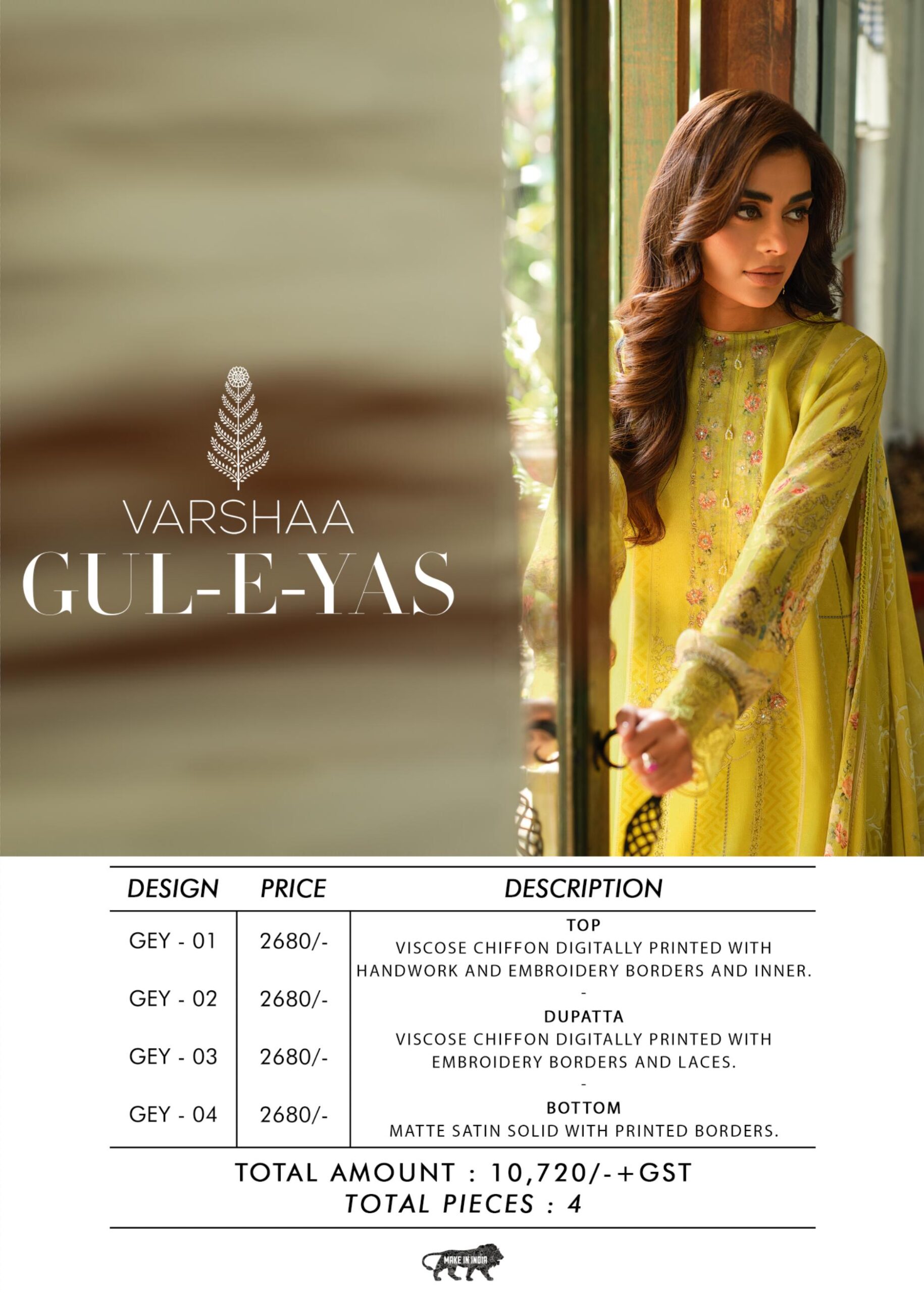 Varsha Gul-E-Yas Fancy Chiffon Salwar Kameez Collection - Image 6