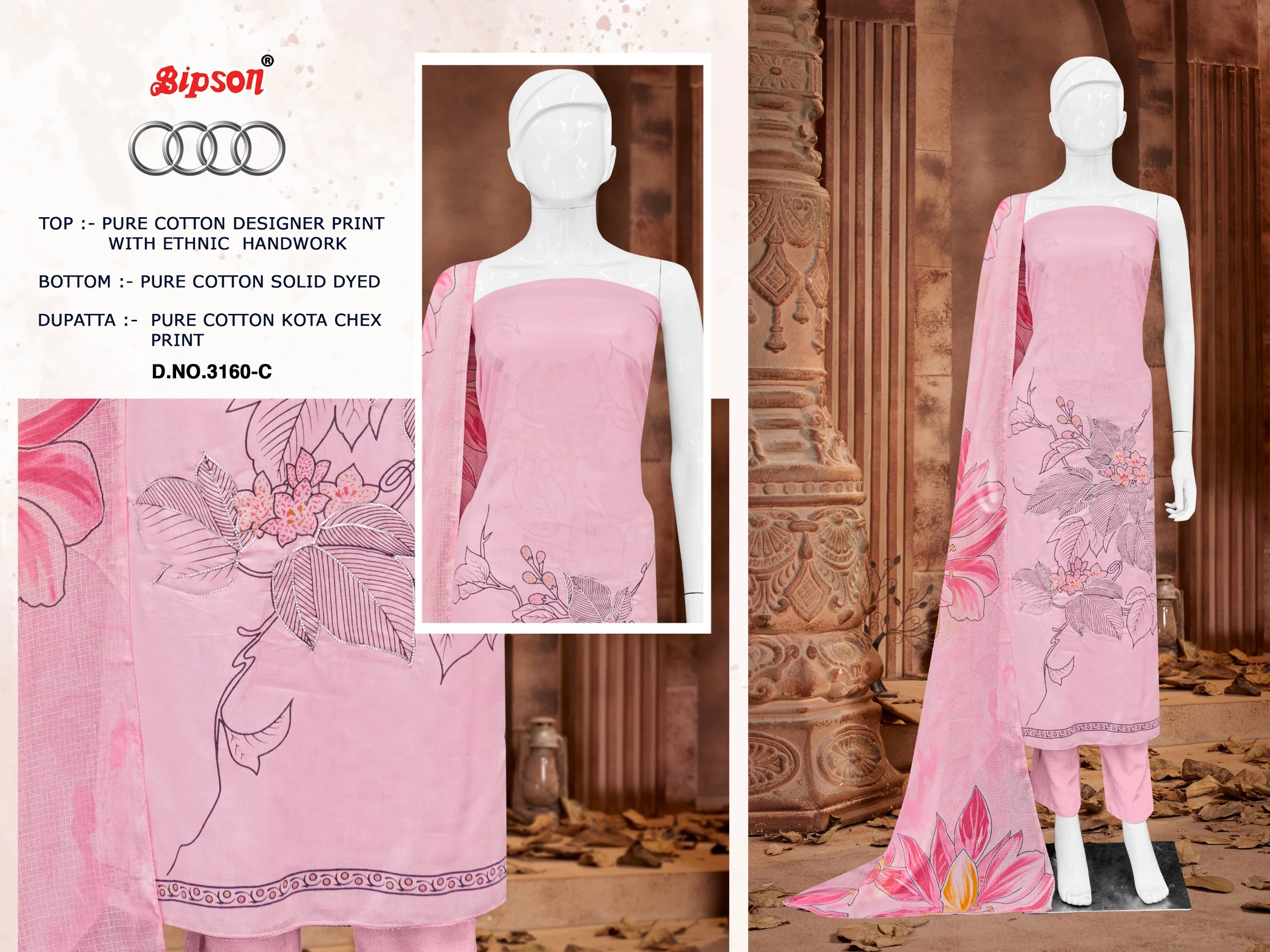 Bipson Audi 3160 Printed Designer Cotton Salwar Suit Collection - Image 5