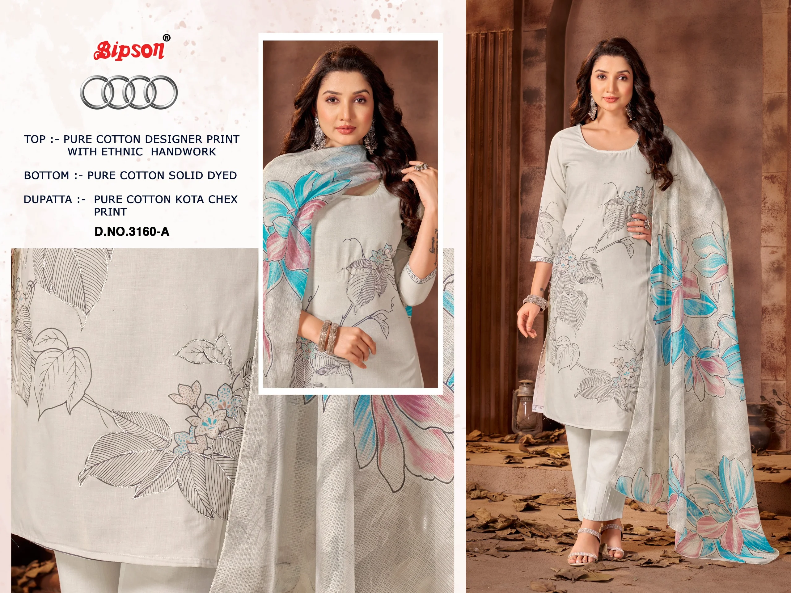 Bipson Audi 3160 Printed Designer Cotton Salwar Suit Collection - Image 2