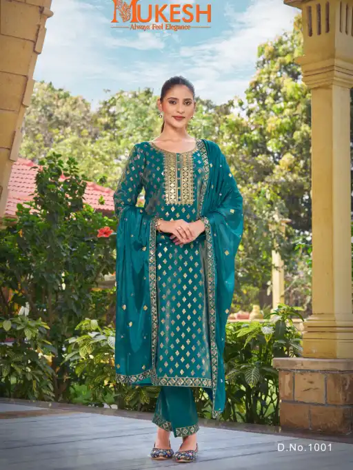Banwery Mannat Roman Viscose Embroidered Readymade Salwar Suit Collection - Image 14