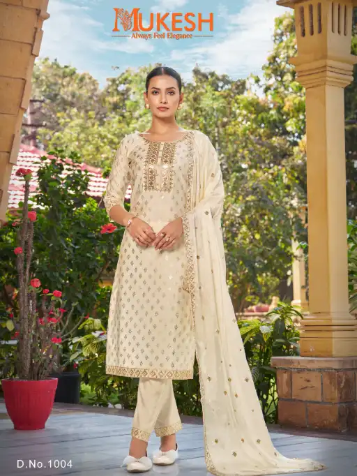 Banwery Mannat Roman Viscose Embroidered Readymade Salwar Suit Collection - Image 6