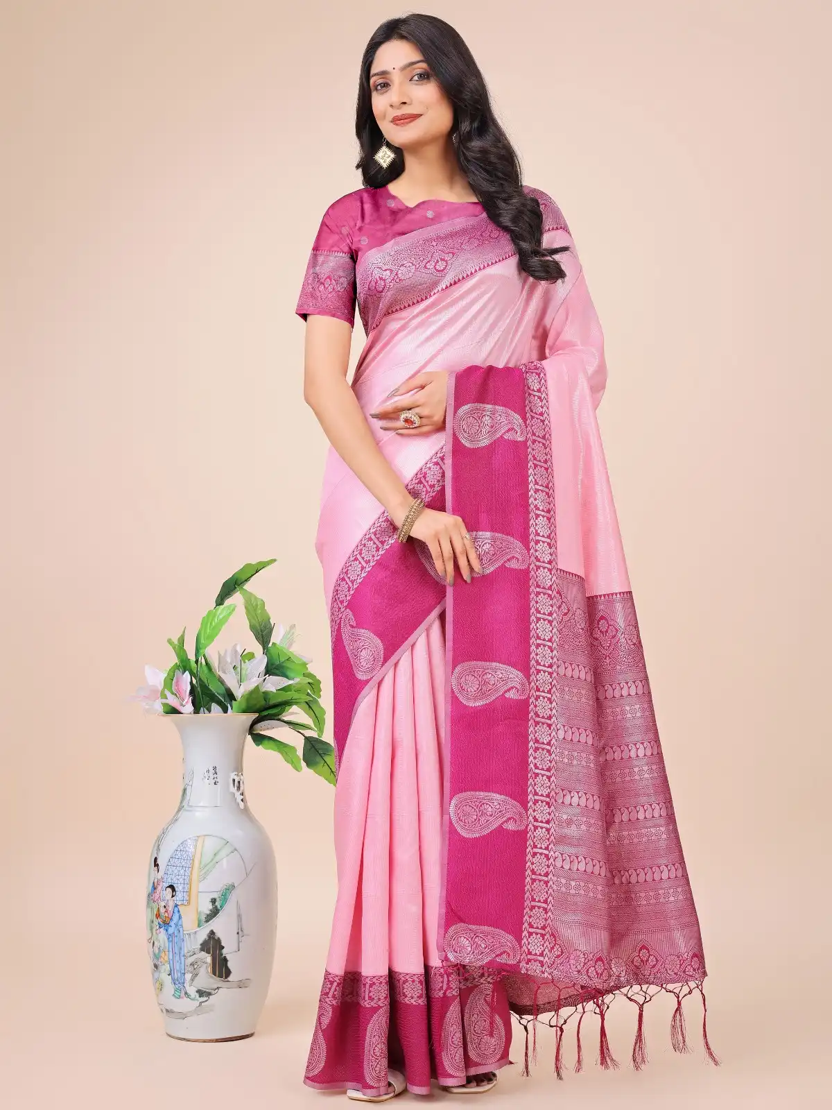 Astita Cadbury Lichi Silk Saree Elegant Designs Wholesale Collection