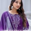 Wooglee Nirvee Modal Embroidery Suit Organza Wholesale Collection