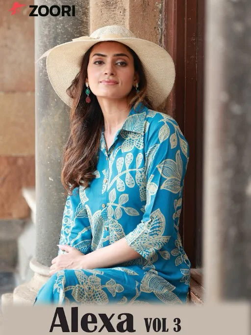 Zoori Alexa Vol 3 Rayon Printed Fancy Kurti with Pant Wholesale Collection