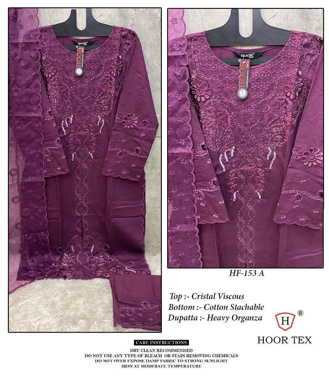 Hoor Tax HF-153 Crystal Viscose Readymade Pakistani Suit Wholesale Collection